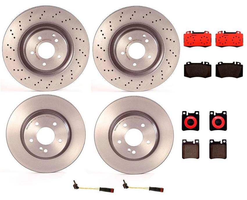 Brembo Brake Pads and Rotors Kit - Front and Rear (345mm/300mm) (Ceramic)